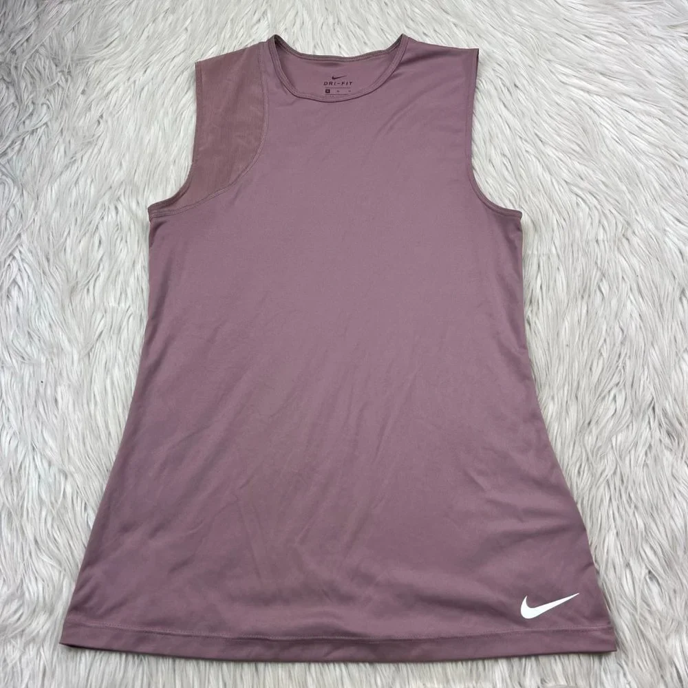 Nike Women's Muted Pink‎ Training Tank With Mesh Panel